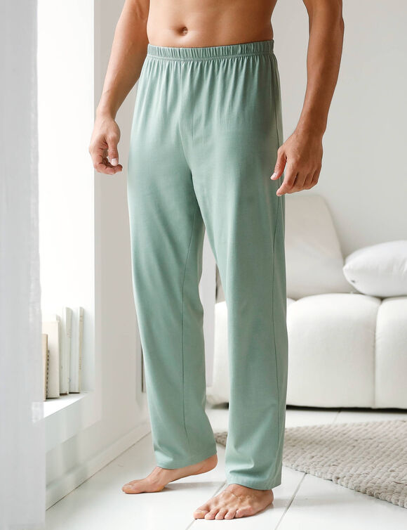 Pantalon pyjama coton uni (groen) Pantalon pyjama coton uni (groen)